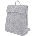 Light Grey Snake Flap Top Backpack