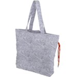 Light Grey Snake Drawstring Tote Bag