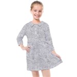 Light Grey Snake Kids  Quarter Sleeve Shirt Dress