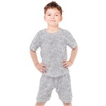Light Grey Snake Kids  T-Shirt and Shorts Set