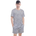 Light Grey Snake Men s Mesh T-Shirt and Shorts Set