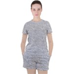 Light Grey Snake Women s T-Shirt and Shorts Set