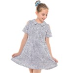Light Grey Snake Kids  Short Sleeve Shirt Dress