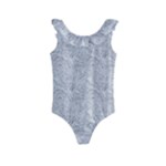 Light Grey Snake Kids  Frill Swimsuit
