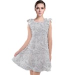 Light Grey Snake Tie Up Tunic Dress