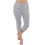 Light Grey Snake Lightweight Velour Capri Yoga Leggings