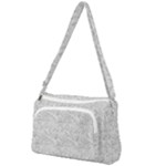Light Grey Snake Front Pocket Crossbody Bag