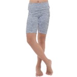 Light Grey Snake Kids  Lightweight Velour Cropped Yoga Leggings