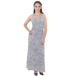 Light Grey Snake Sleeveless Velour Maxi Dress