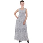 Light Grey Snake Empire Waist Velour Maxi Dress