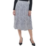 Light Grey Snake Classic Velour Midi Skirt 