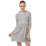 Light Grey Snake Mini Skater Shirt Dress