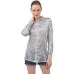 Light Grey Snake Long Sleeve Satin Shirt