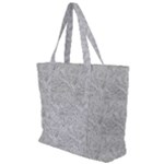 Light Grey Snake Zip Up Canvas Bag