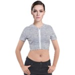 Light Grey Snake Short Sleeve Cropped Jacket