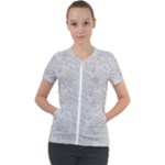 Light Grey Snake Short Sleeve Zip Up Jacket