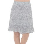Light Grey Snake Fishtail Chiffon Skirt