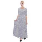 Light Grey Snake Half Sleeves Maxi Dress