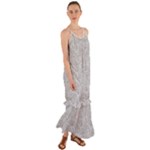 Light Grey Snake Cami Maxi Ruffle Chiffon Dress