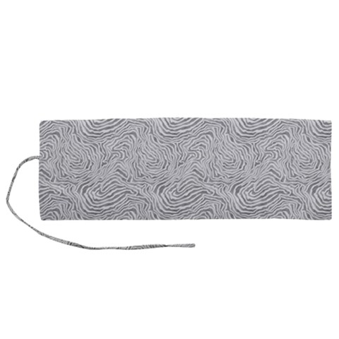 Light Grey Snake Roll Up Canvas Pencil Holder (M) from ArtsNow.com