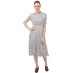 Light Grey Snake Keyhole Neckline Chiffon Dress