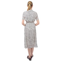 Keyhole Neckline Chiffon Dress 
