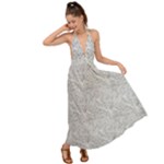 Light Grey Snake Backless Maxi Beach Dress