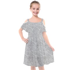 Kids  Cut Out Shoulders Chiffon Dress 