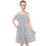 Light Grey Snake Kids  Cut Out Shoulders Chiffon Dress