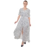 Light Grey Snake Waist Tie Boho Maxi Dress