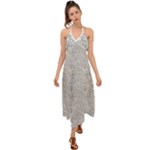 Light Grey Snake Halter Tie Back Dress 