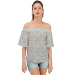 Light Grey Snake Off Shoulder Short Sleeve Top