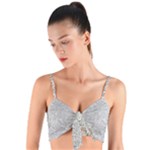 Light Grey Snake Woven Tie Front Bralet