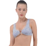 Light Grey Snake Ring Detail Bikini Top