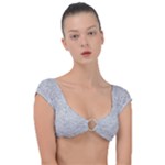 Light Grey Snake Cap Sleeve Ring Bikini Top
