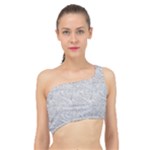 Light Grey Snake Spliced Up Bikini Top 