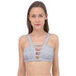 Light Grey Snake Cage Up Bikini Top