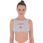 Light Grey Snake Bandaged Up Bikini Top