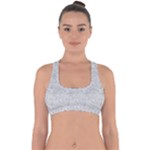 Light Grey Snake Cross Back Hipster Bikini Top 