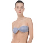 Light Grey Snake Classic Bandeau Bikini Top 