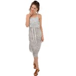 Light Grey Snake Waist Tie Cover Up Chiffon Dress