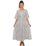 Light Grey Snake Kimono Sleeve Boho Dress