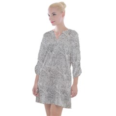 Open Neck Shift Dress 