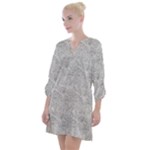 Light Grey Snake Open Neck Shift Dress