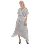 Light Grey Snake Cross Front Sharkbite Hem Maxi Dress