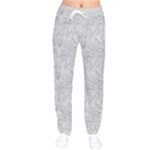 Light Grey Snake Women Velvet Drawstring Pants