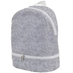 Light Grey Snake Zip Bottom Backpack