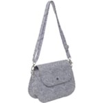 Light Grey Snake Saddle Handbag