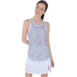 Light Grey Snake Racer Back Mesh Tank Top
