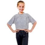 Light Grey Snake Kids Mock Neck T-Shirt
